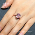 Fashion classic 3.5 carats gemstone ring wedding luxury pink diamond rings for women